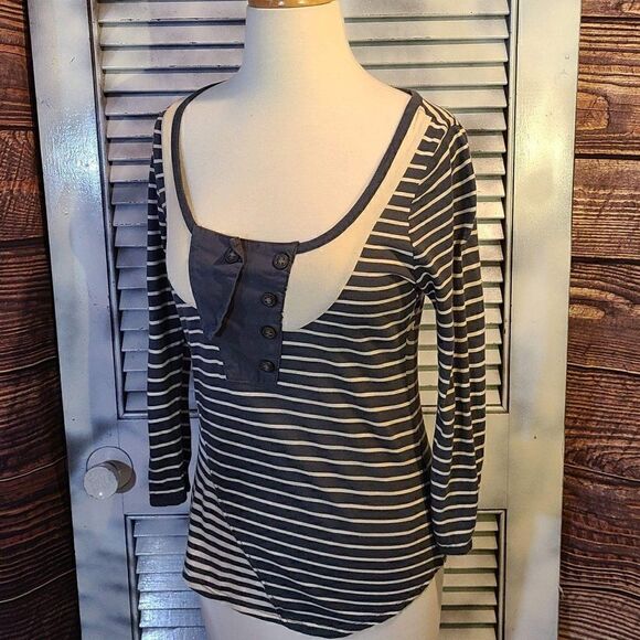 Anthro Pilcro Letterpress Sm Striped Top - Picture 12 of 12